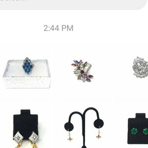 Bundles'  3 silver rings/3gold laminated earrings